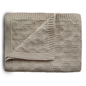 Bilde av Mushie Babyteppe Strikket (Honeycomb Beige)