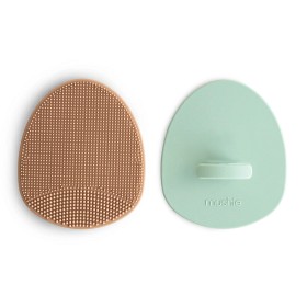 Bilde av Mushie Babyborste 2-p (Natural/Cambridge Blue)