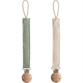 Bilde av Mushie Smokkholder Lin 2-pakning (Olive/Shifting Sand)