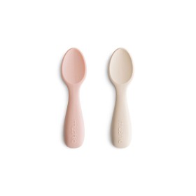 Bilde av  Mushie Silikonskje 2-pakning (Blush/Shifting Sand)