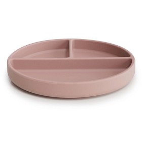 Bilde av Mushie Silikontallerken med rommer (Blush)