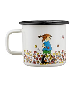 Bilde av Muurla Mugg Emalj 3,7 dl Be More Pippi (Vit)