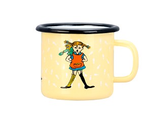 Bilde av Muurla Pippi Kopp Emalje 2,5 dl Footsteps (Gul)