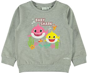 Bilde av name it Baby Shark Heidi Tröja (Grey melange)