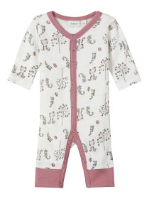 Bilde av name it Prematur Ullpyjamas (Snow white/pink)