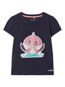 Bilde av name it Baby Shark Emilia T-shirt (Dark sapphire)