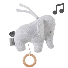 Bilde av Nattou Tembo Speldosa Elefant Quiltad (Grå)