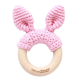 Bilde av natureZOO Skallra/Bitring Kaninöron (Rosa)