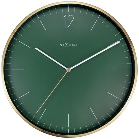 Bilde av NeXtime Veggklokke Essential Gold (Grønn)