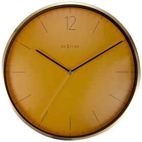 Bilde av NeXtime Veggklokke Essential Gold (Gul)