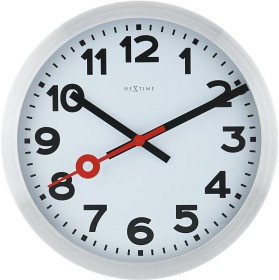Bilde av NeXtime Veggklokke Station Numbers (Hvit)