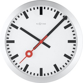 Bilde av NeXtime Veggklokke Station Stripe (Hvit)
