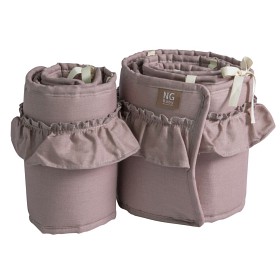 Bilde av NG Baby Sengekant Bedside Crib Mood Ruffles (Dusty Pink)