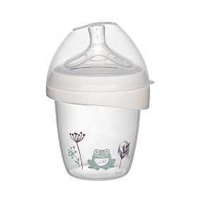 Bilde av nip First Moments Tåteflaske PP Wideneck Silikon 150 ml Onesize 0m+ S (Frosk)