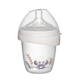 Bilde av nip First Moments Tåteflaske PP Wideneck Silikon 150 ml Onesize 0m+ S (Krabbe)