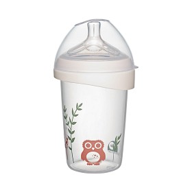 Bilde av nip First Moments Tåteflaske PP Wideneck Silikon 270 ml Onesize 0m+ M (Ugle)