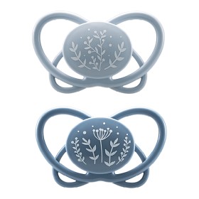 Bilde av nip My Butterfly Smokk Silikon 2-pakning 0-6 mån (Blå)