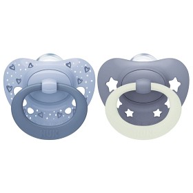 Bilde av NUK First Choice Classic Day & Night Silikon 6-1smokk 8m (Blue)