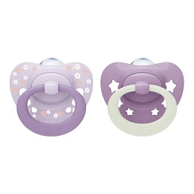 Bilde av NUK First Choice Classic Day & Night Silikonsmokk 6-18m (Purple)