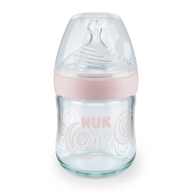 Bilde av NUK Nature Sense Glass Tåteflaske 120 ml (Rosa)