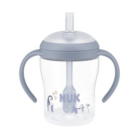 Bilde av NUK Perfect Match babyflaske med sugerør 150 ml Pingvin