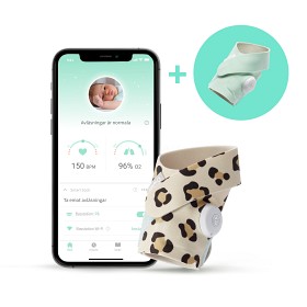 Bilde av Owlet Smart Sock 3 Babyalarmpakke (Leopard)