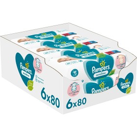 Bilde av Pampers Sensitive Våtservetter 6x80 st