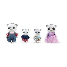 Bilde av Pandafamilj Dockskåpsfigurer 4 st