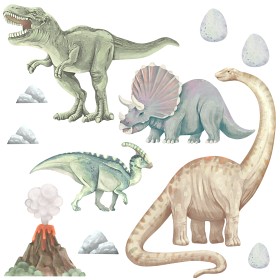 Bilde av Pastellowe Wallsticker - Dinosaurs I