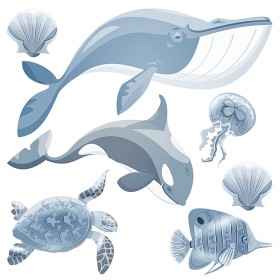 Bilde av Pastellowe Wallsticker - Ocean
