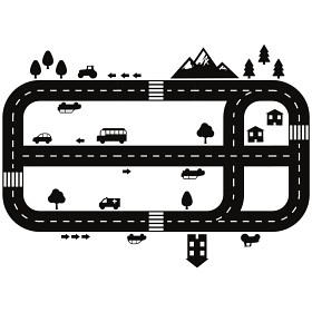 Bilde av Pastellowe Wallsticker - Race Course