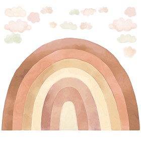 Bilde av Pastellowe Wallsticker - Rainbow (Beige)