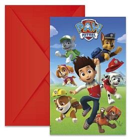 Bilde av Paw Patrol invitasjonskort 6 st
