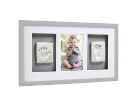 Bilde av Pearhead Babyprints Deluxe Ramme Trippel (Grå)