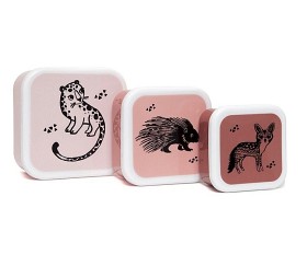 Bilde av Petit Monkey Snackbox 3-pack (Rosa)