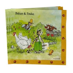 Bilde av Pettson & Findus Servietter 16 (kyllinger)