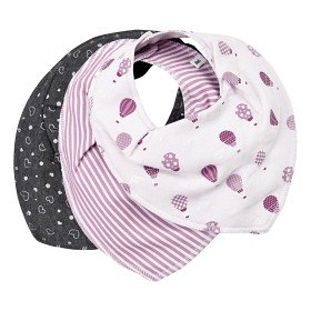 Bilde av Pippi Drybib 3-pack Eko (Orchid Tint)