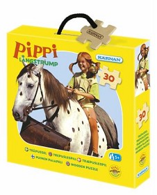 Bilde av Pippi Langstrømpe Trebokspuslespill 30 biter
