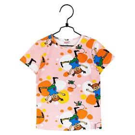 Bilde av Pippi Långstrump Hjulning T-shirt (Rosa)