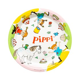 Bilde av Pippi Langstrømpe Papptallerkener 23 cm 8-pakning