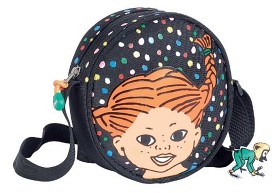 Bilde av Pippi Långstrump Rund Axelväska (Svart)