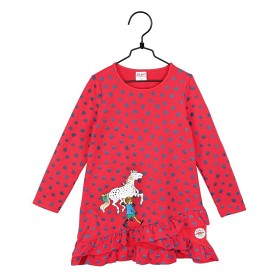 Bilde av Pippi Långstrump Prickig Klänning (Röd/Blå)