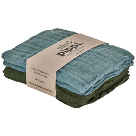 Bilde av Pippi Organic Musselinteppe 4-pack (Lead)
