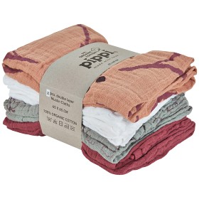 Bilde av Pippi Organic Musselinfilt 8-Pack (Misty rose)