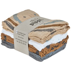 Bilde av Pippi Organic Musselinfilt 8-Pack (Sandshell)