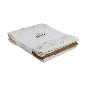 Bilde av Pippi Muslintepper 3-pack (Toasted Coconut)