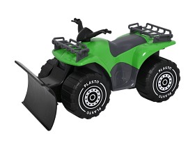 Bilde av Plasto Fyrhjuling med plog 30 cm (Grön)