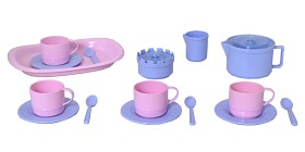 Bilde av Plasto Kaffeservis på brett 18 deler (Rosa/Blå)
