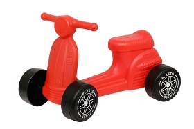 Bilde av Plasto Scooter med lydløse hjul (Rød)