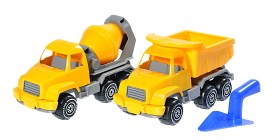 Bilde av Plasto - Set med 3 delar - Betongbil - Lastbil och Murslev - 26 cm